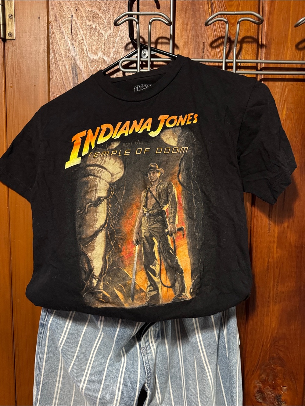 Indiana Jones Temple of Doom Black Graphic Tee